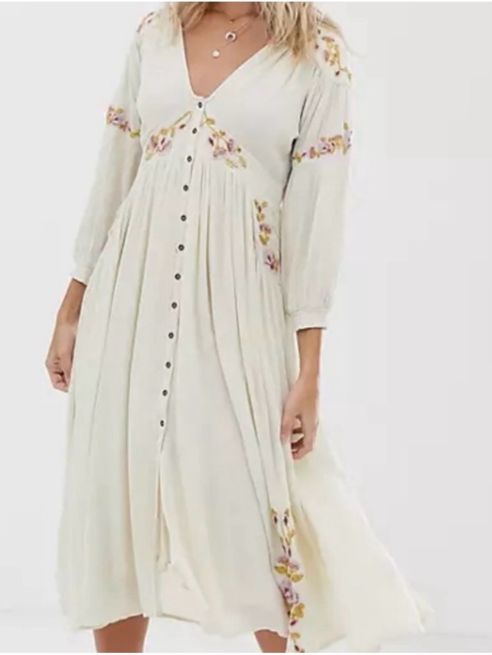 Free People Day Glow Midi Dress - M